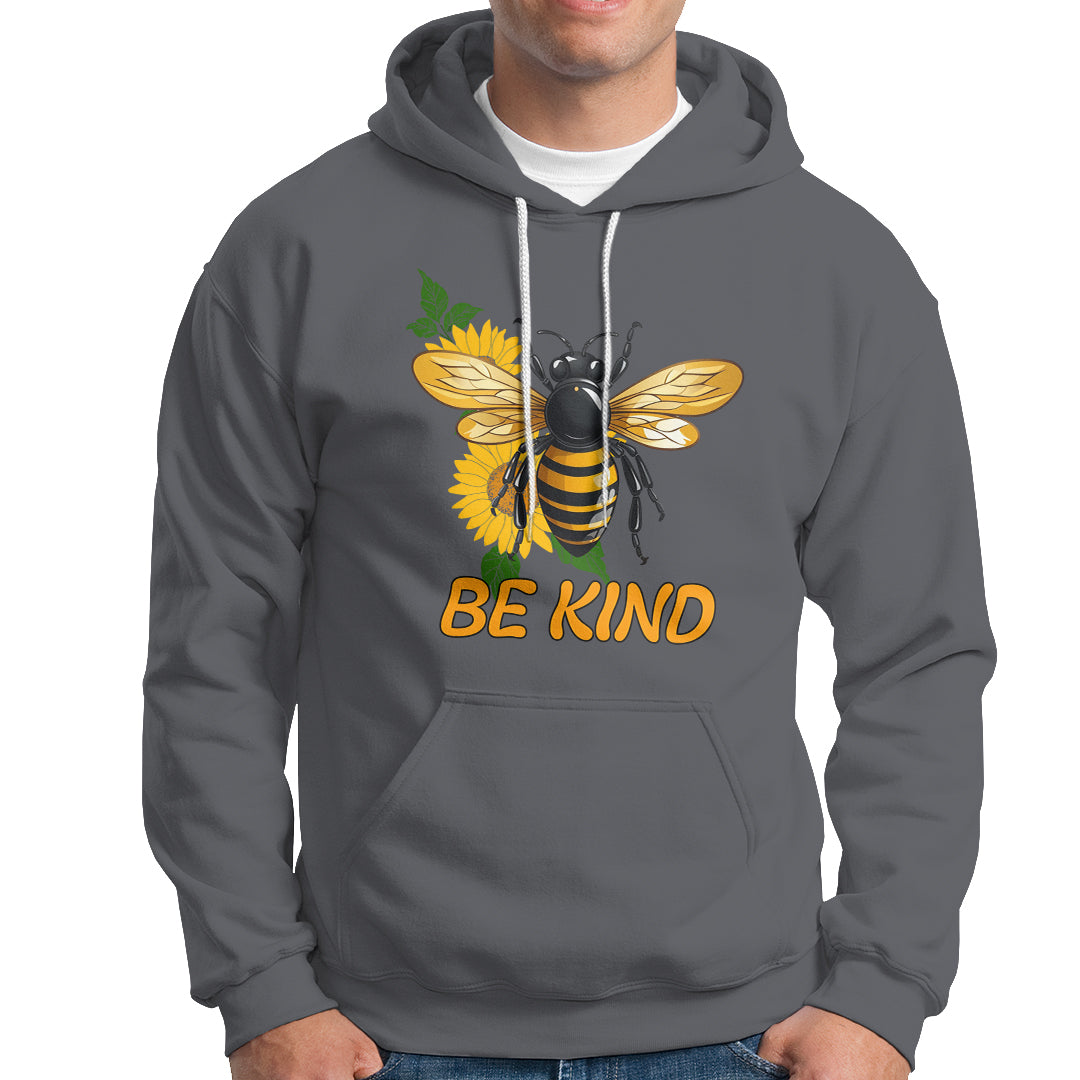 Anti Bullying Hoodie Be Kind Floral Bee Choose Kindness - Wonder Print Shop
