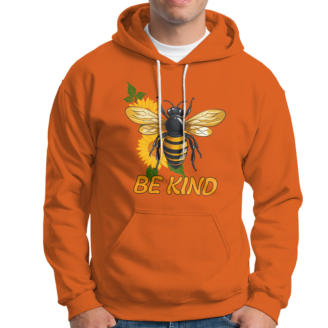 Anti Bullying Hoodie Be Kind Floral Bee Choose Kindness - Wonder Print Shop
