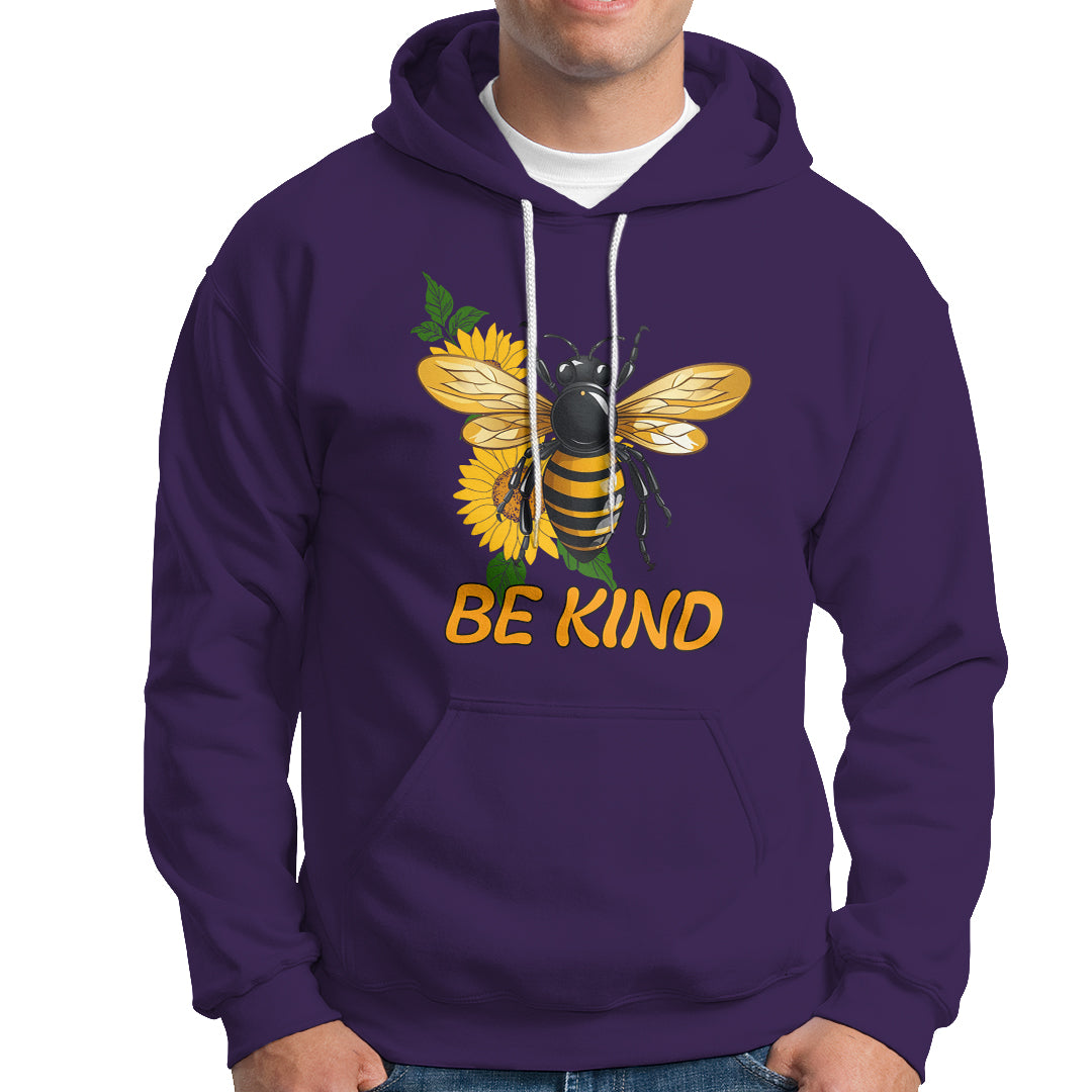 Anti Bullying Hoodie Be Kind Floral Bee Choose Kindness - Wonder Print Shop