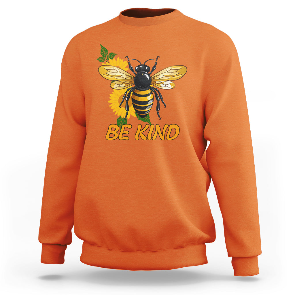 Anti Bullying Sweatshirt Be Kind Floral Bee Choose Kindness - Wonder Print Shop
