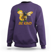 Anti Bullying Sweatshirt Be Kind Floral Bee Choose Kindness - Wonder Print Shop