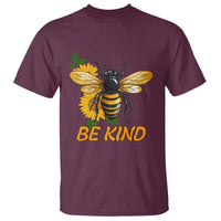Anti Bullying T Shirt Be Kind Floral Bee Choose Kindness - Wonder Print Shop