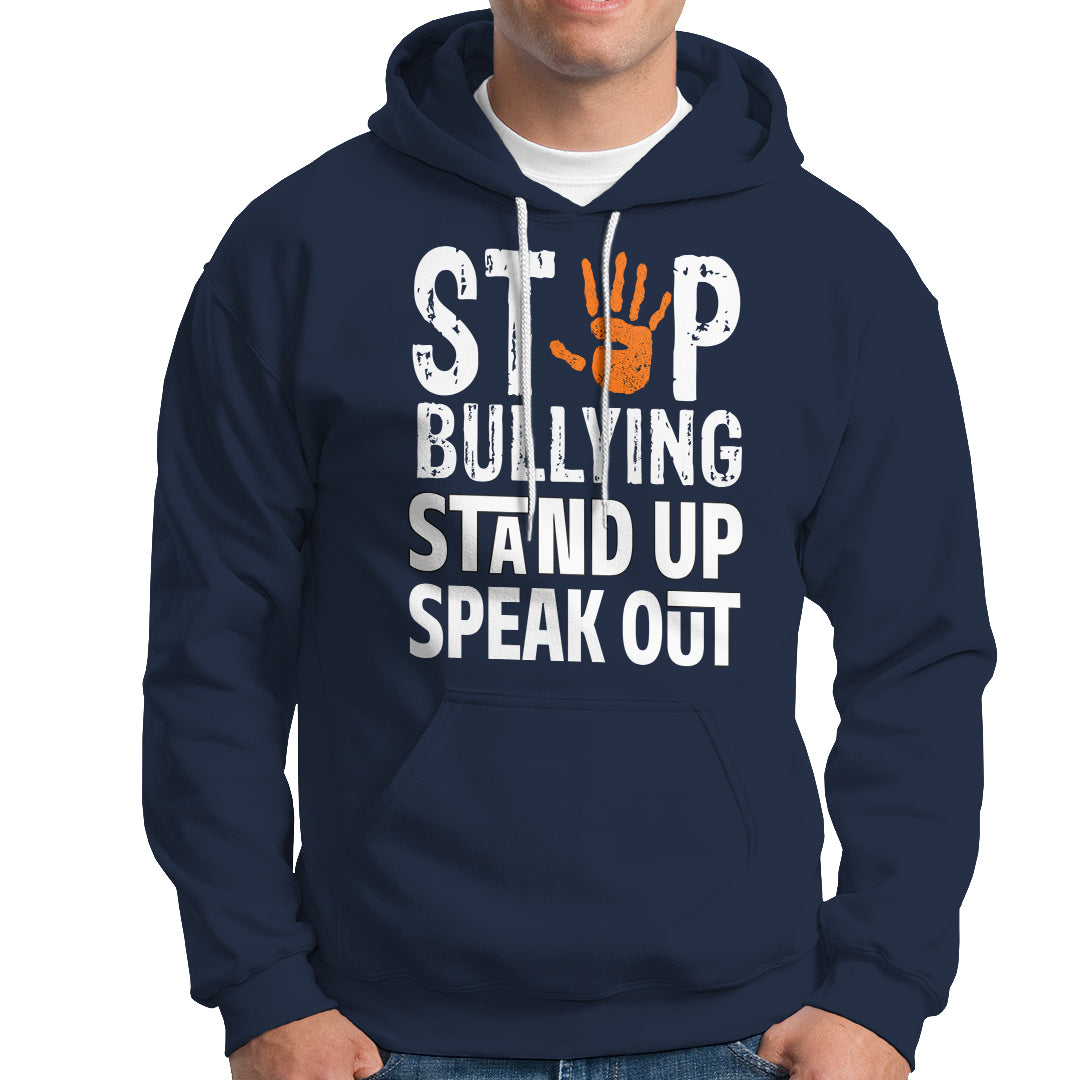 Anti Bullying Hoodie Stop Bullying Orange Stand Up Speak Out - Wonder Print Shop