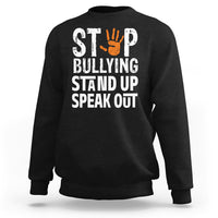 Anti Bullying Sweatshirt Stop Bullying Orange Stand Up Speak Out - Wonder Print Shop