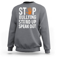 Anti Bullying Sweatshirt Stop Bullying Orange Stand Up Speak Out - Wonder Print Shop