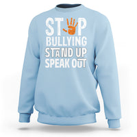 Anti Bullying Sweatshirt Stop Bullying Orange Stand Up Speak Out - Wonder Print Shop