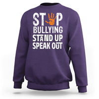 Anti Bullying Sweatshirt Stop Bullying Orange Stand Up Speak Out - Wonder Print Shop