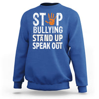 Anti Bullying Sweatshirt Stop Bullying Orange Stand Up Speak Out - Wonder Print Shop