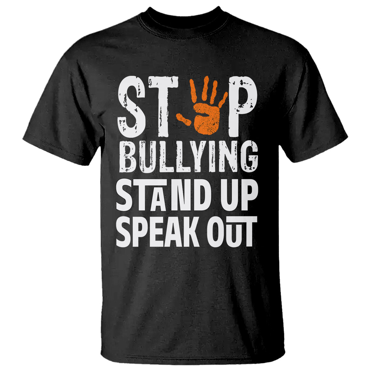 Anti Bullying T Shirt Stop Bullying Orange Stand Up Speak Out - Wonder Print Shop