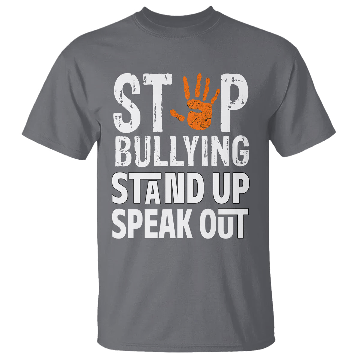 Anti Bullying T Shirt Stop Bullying Orange Stand Up Speak Out - Wonder Print Shop
