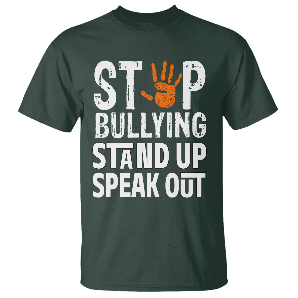 Anti Bullying T Shirt Stop Bullying Orange Stand Up Speak Out - Wonder Print Shop