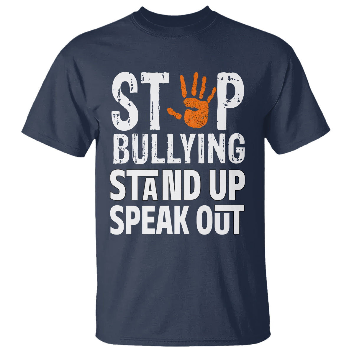 Anti Bullying T Shirt Stop Bullying Orange Stand Up Speak Out - Wonder Print Shop