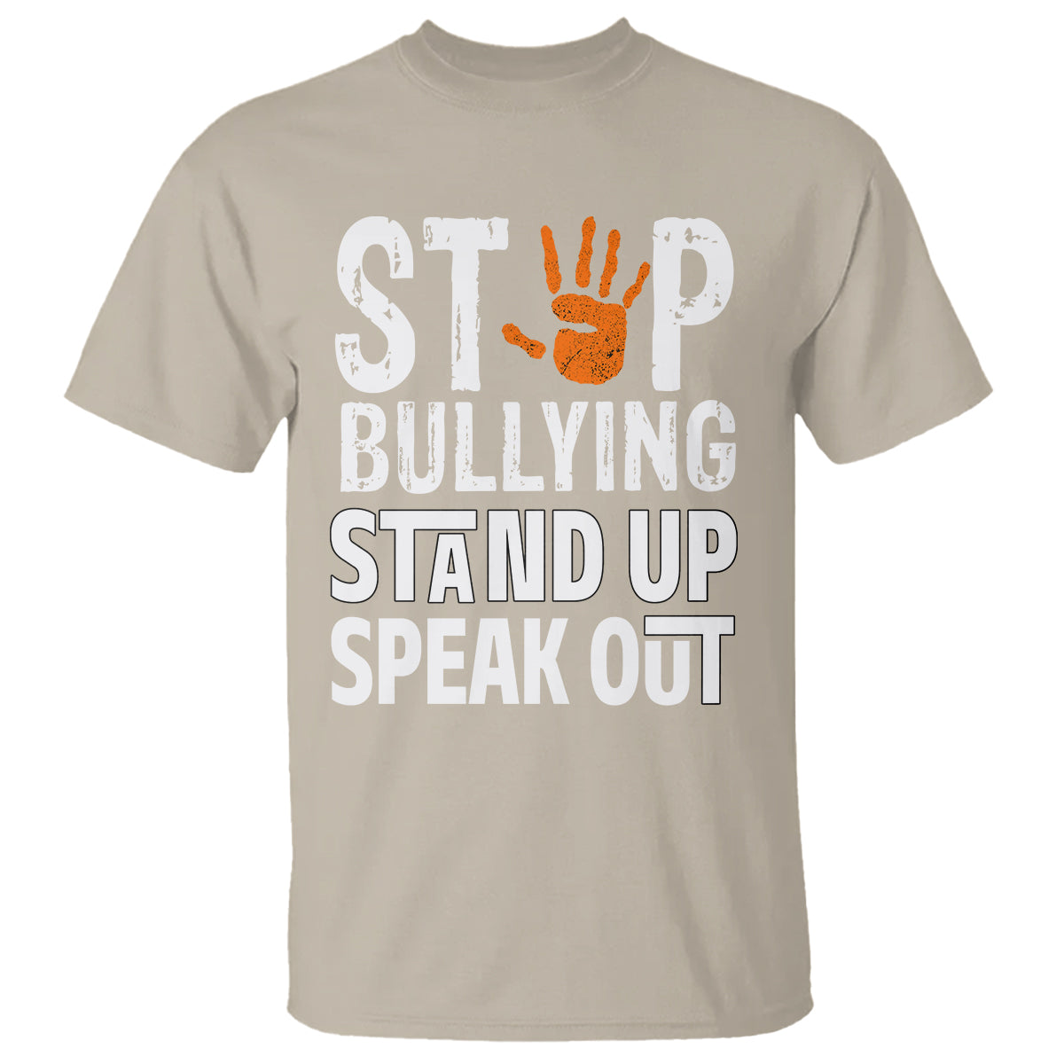 Anti Bullying T Shirt Stop Bullying Orange Stand Up Speak Out - Wonder Print Shop