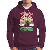 Anti Bullying Hoodie Be Kind Words Don't Rewind Rainbow - Wonder Print Shop