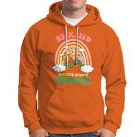 Anti Bullying Hoodie Be Kind Words Don't Rewind Rainbow - Wonder Print Shop