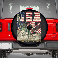 USA Legacy of Freedom Spare Tire Cover Patriotic Statue of Liberty Bald Eagle Mount Rushmore Graphic - Wonder Print Shop