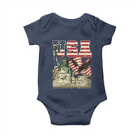 USA Legacy of Freedom Baby Onesie Patriotic Statue of Liberty Bald Eagle Mount Rushmore Graphic - Wonder Print Shop