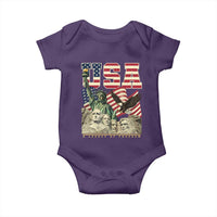 USA Legacy of Freedom Baby Onesie Patriotic Statue of Liberty Bald Eagle Mount Rushmore Graphic - Wonder Print Shop