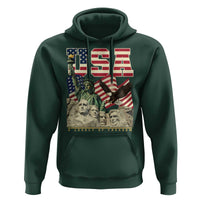 USA Legacy of Freedom Hoodie Patriotic Statue of Liberty Bald Eagle Mount Rushmore Graphic - Wonder Print Shop