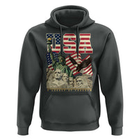 USA Legacy of Freedom Hoodie Patriotic Statue of Liberty Bald Eagle Mount Rushmore Graphic - Wonder Print Shop