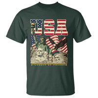 USA Legacy of Freedom T Shirt Patriotic Statue of Liberty Bald Eagle Mount Rushmore Graphic - Wonder Print Shop