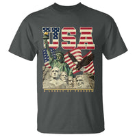 USA Legacy of Freedom T Shirt Patriotic Statue of Liberty Bald Eagle Mount Rushmore Graphic - Wonder Print Shop