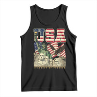 USA Legacy of Freedom Tank Top Patriotic Statue of Liberty Bald Eagle Mount Rushmore Graphic - Wonder Print Shop