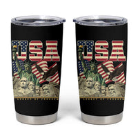 USA Legacy of Freedom Tumbler Cup Patriotic Statue of Liberty Bald Eagle Mount Rushmore Graphic - Wonder Print Shop