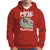 Mele Kalikimaka Tropical Hawaiian Christmas in Hawaii Surfing Santa Hoodie - Wonder Print Shop