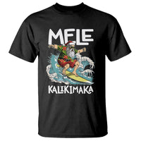 Mele Kalikimaka Tropical Hawaiian Christmas in Hawaii Surfing Santa T Shirt - Wonder Print Shop