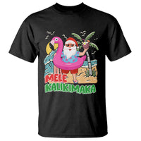 Mele Kalikimaka Tropical Hawaiian Christmas in Hawaii Beach Santa T Shirt - Wonder Print Shop