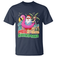 Mele Kalikimaka Tropical Hawaiian Christmas in Hawaii Beach Santa T Shirt - Wonder Print Shop