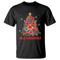 Tropical Hawaiian Hibiscus Christmas Tree Mele Kalikimaka T Shirt - Wonder Print Shop