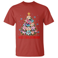 Tropical Hawaiian Plumeria Christmas Tree Mele Kalikimaka T Shirt - Wonder Print Shop