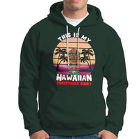 This Is My Hawaiian Christmas Shirt Retro Tropical Xmas Hawaii Tiki Hoodie - Wonder Print Shop