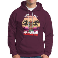 This Is My Hawaiian Christmas Shirt Retro Tropical Xmas Hawaii Tiki Hoodie - Wonder Print Shop