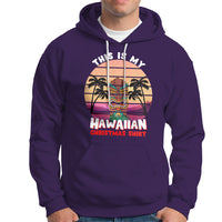 This Is My Hawaiian Christmas Shirt Retro Tropical Xmas Hawaii Tiki Hoodie - Wonder Print Shop