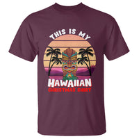 This Is My Hawaiian Christmas Shirt Retro Tropical Xmas Hawaii Tiki T Shirt - Wonder Print Shop