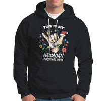 This Is My Hawaiian Christmas Shirt Tropical Xmas Hawaii Shaka Hoodie - Wonder Print Shop