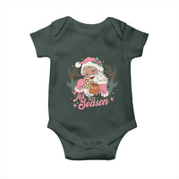 Retro Pink Santa Baby Onesie Tis The Season Feliz Navidad Latin America Mexican Christmas