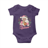 Retro Pink Santa Baby Onesie Tis The Season Feliz Navidad Latin America Mexican Christmas