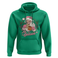 Retro Pink Santa Hoodie Tis The Season Feliz Navidad Latin America Mexican Christmas