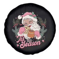 Retro Pink Santa Spare Tire Cover Tis The Season Feliz Navidad Latin America Mexican Christmas