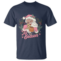 Retro Pink Santa T Shirt Tis The Season Feliz Navidad Latin America Mexican Christmas - Wonder Print Shop