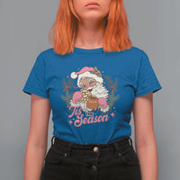 Retro Pink Santa T Shirt For Women Tis The Season Feliz Navidad Latin America Mexican Christmas - Wonder Print Shop