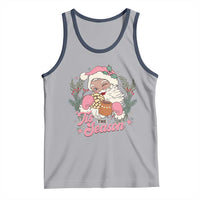 Retro Pink Santa Tank Top Tis The Season Feliz Navidad Latin America Mexican Christmas