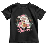 Retro Pink Santa Toddler T Shirt Tis The Season Feliz Navidad Latin America Mexican Christmas