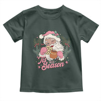 Retro Pink Santa Toddler T Shirt Tis The Season Feliz Navidad Latin America Mexican Christmas