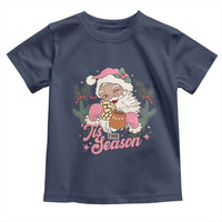 Retro Pink Santa Toddler T Shirt Tis The Season Feliz Navidad Latin America Mexican Christmas