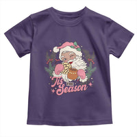 Retro Pink Santa Toddler T Shirt Tis The Season Feliz Navidad Latin America Mexican Christmas